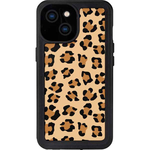 Leopard Spots Print iPhone 15 Waterproof Case